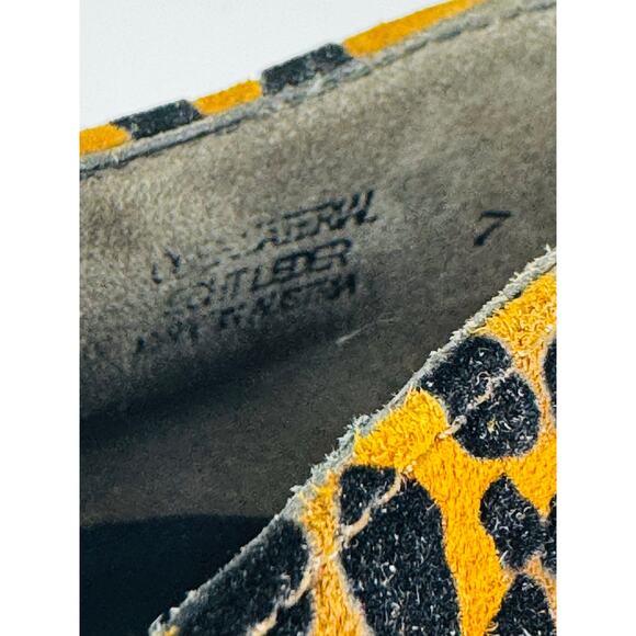 Paul Green Winona Leather Loafer Pump Leopard Velvet Sisal size UK 7/ US 9.5 - Picture 4 of 10